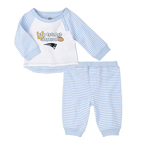 Outerstuff NFL Newborn Blue Scrimage 2 Piece Shirt and Pants Set New England Patriots Blue 6 Months