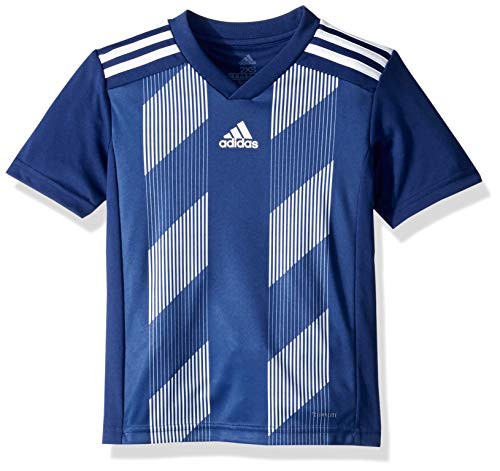 adidas Juniors Striped 19 Soccer Jersey Dark BlueWhite Medium
