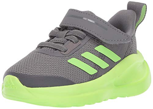 adidas Baby Fortarun Elastic Cross Trainer GreySignal GreenWhite 4K