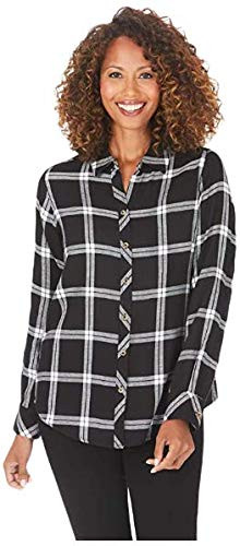 Foxcroft Womens Plus Size 189304 Black White 20W