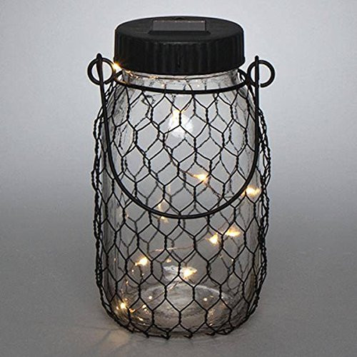 Everlasting Glow 93745 Solar Clear Mason Jar 4" L x 4" W x 7.25" H 4 Piece
