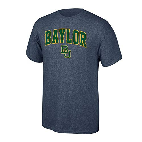 Elite Fan Shop Baylor Bears Mens T Shirt Dark Heather Arch Large
