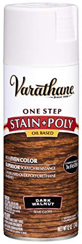 Varathane 243870 Wood Stain & Polyurethane Spray, 12 oz, Dark Walnut