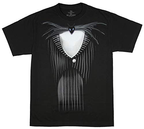 Disney Nightmare Before Christmas Shaded Jack Skellington Costume Tuxedo TShirt Large