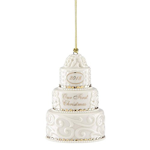 Lenox 2018 Our First Christmas Together Cake Ornament