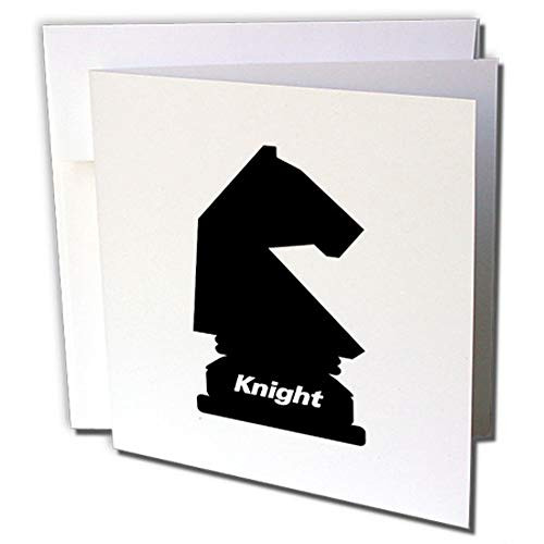 3dRose Image of Black Knight Chess Piece Greeting Cards 6 x 6 Set of 12 gc2407072 3dRose Image of Black Knight Chess Piece Greeting Cards 6 x 6 Set of 12 gc2407072