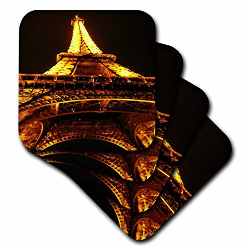 3dRose CST31604 Eiffel Tower Ceramic Tile Coasters Set of 8