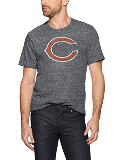 OTS NFL Chicago Bears Mens Triblend Tee Distressed Logo Small