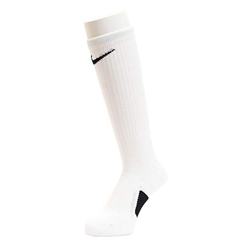 Nike Elite Basketball Crew Socks WhiteBlackBlack Large