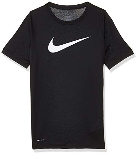 Nike Boys Dri Fit Swoosh T Shirt BlackWhite Size Large