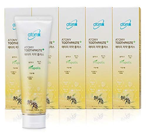 Atomy Toothpaste Propolis Antiplaque Whitening Dental Oral Care 1set 705 Oz x 5 pcs