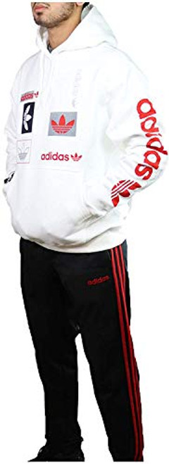 adidas Originals Mens Trefoil Warmup Hoodie White Small