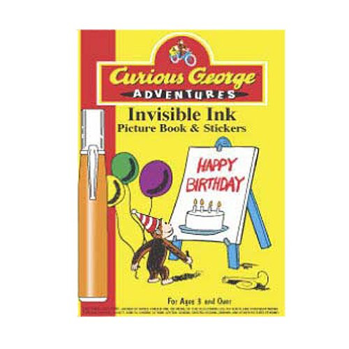 Curious George Adventures Invisible Ink Picture Book and Stickers