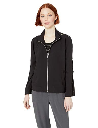 BB Dakota Juniors Make it Snappy Heavy Crepe snap Sleeve Jacket Black Extra Small