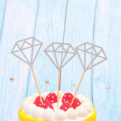 40Pcs Silver Glitter Diamond Ring Cupcake Topper Cake Toppers Picks for Bridal Shower Engagement Party Baby Shower Wedding Anniversary Decorations 40Pcs Silver Glitter Diamond Ring Cupcake Topper Cake Toppers Picks for Bridal Shower Engagement Party Baby Shower Wedding Anniversary Decorations