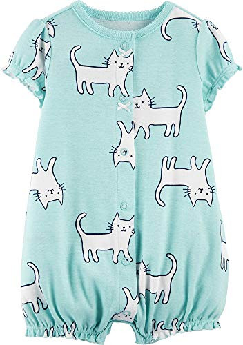Carters Baby Girls Cat SnapUp Romper 24 Months Turquoise