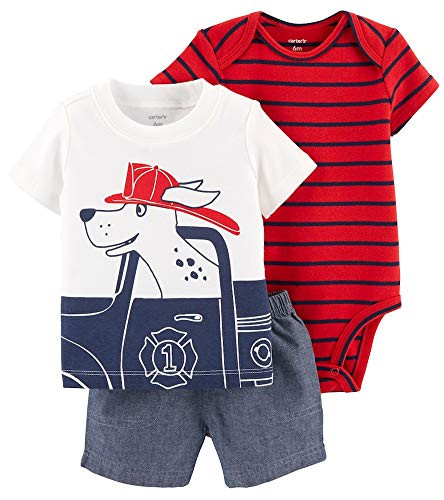 Carters 3 Piece Short Set 18 Months Red White and Navy