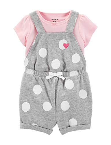 Carters 2Piece Tee  Polka Dot Shortalls Set 6 Months