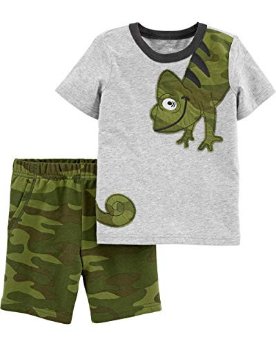 Carters 2Piece Chameleon Jersey Tee  Camo Short Set Newborn NB