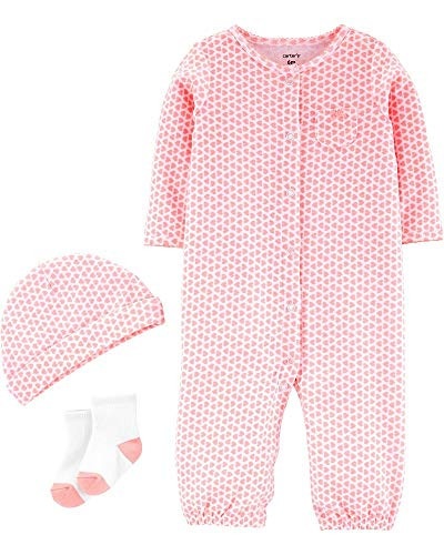 Carters 3Piece Babysoft TakeMeHome Set 3 Months Peach and White