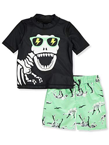 Carters Little Boys Toddler 2Piece Swim Set  Black Multi 2t