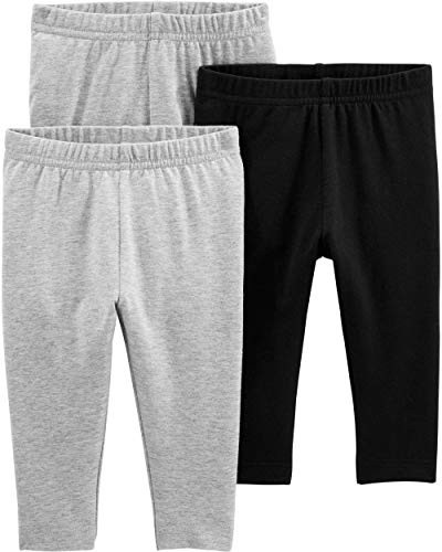 Simple Joys by Carters Girls 3Pack Leggings BlackGray 18 Months