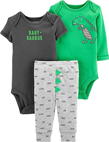 Carters 3Piece Dinosaur Little Character Set 3 Months Gray and Green