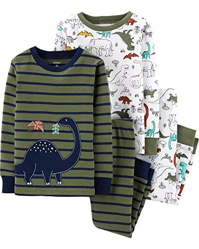 Carters 4Piece Dinosaur Snug Fit Cotton PJs 12 Months