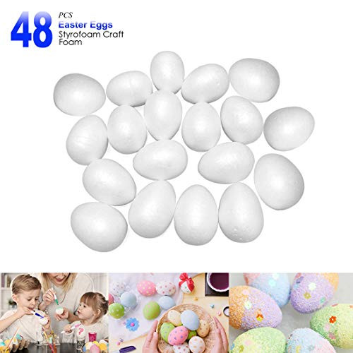ACTENLY 48 Pcs Natural White Styrofoam Eggs Craft Egg Foam Handmade Balls Polystyrene Balls for Easter Eggs Decoration Arts and Craft Use Size 275 Inches ACTENLY 48 Pcs Natural White Styrofoam Eggs Craft Egg Foam Handmade Balls Polystyrene Balls for Easter Eggs Decoration Arts and Craft Use Size 275 Inches