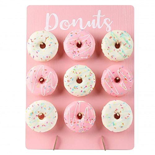 Orwhite Donut Wall Display Stand Wood Reusable Rustic Doughnut Board Holder for Baby Showers Bridal Shower Birthday Wedding Donut Party Supplies Holds 9 Donuts Pink 1 Pack Orwhite Donut Wall Display Stand Wood Reusable Rustic Doughnut Board Holder for Baby Showers Bridal Shower Birthday Wedding Donut Party Supplies Holds 9 Donuts Pink 1 Pack