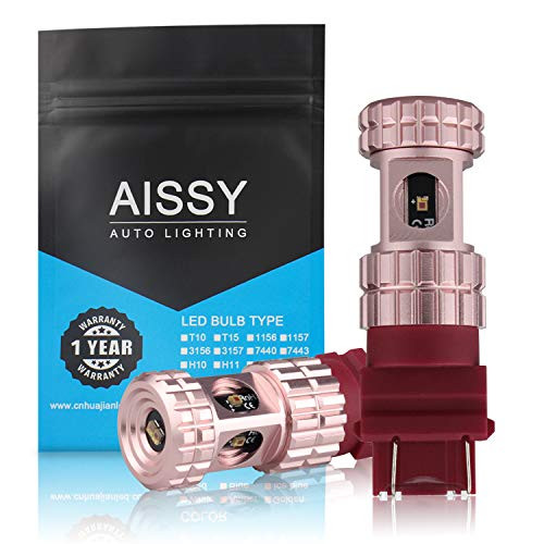Aissy LED 3157 Red Brake Bulb 3156 3056 3057 3047 4057 4157 Auto Stop Tail Light for cars 12V Replacement