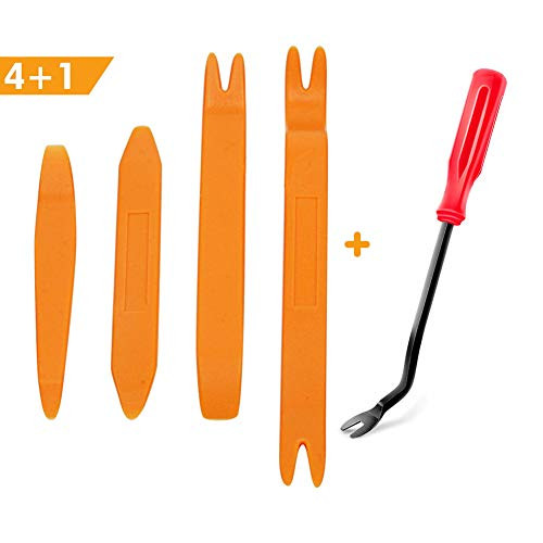 AISIBO 5PCS Auto Trim Removal Tool Kit NoScratch Pry Tool Kit for Car Door Clip Panel Fastener Removers Audio Dashboard Dismantle