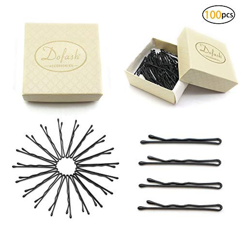 Dofash 100Pcs Bobby Pins Hair Pins Steel Hair Clips 35Cm138 Hair Accessories For Girls Black