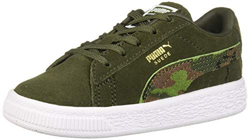 PUMA Baby Suede Classic Sneaker DachshundGarden Green Black White 4 M US Toddler