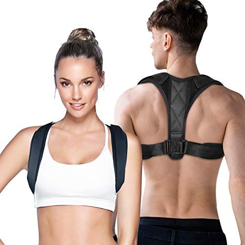 Posture Corrector for Men and Women Upper Back Brace for Posture Correction Adjustable Shoulder Posture Brace Straightener Support Clavicle Chest Spinal Brace for Neck Shoulder Back