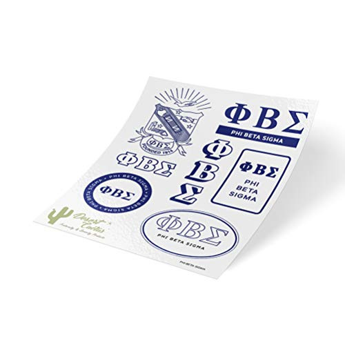 Phi Beta Sigma Standard Sticker Sheet Decal Laptop Water Bottle Car Sigma Full Sheet  Standard