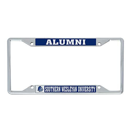 Desert Cactus Southern Wesleyan University Warriors NCAA Metal License Plate Frame for Front or Back of Car Officially Licensed Alumni
