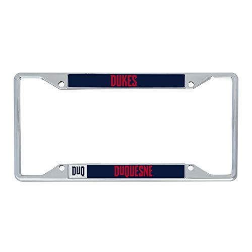 Duquesne University Dukes NCAA Metal License Plate Frame for Front or Back of Car Officially Licensed Mascot