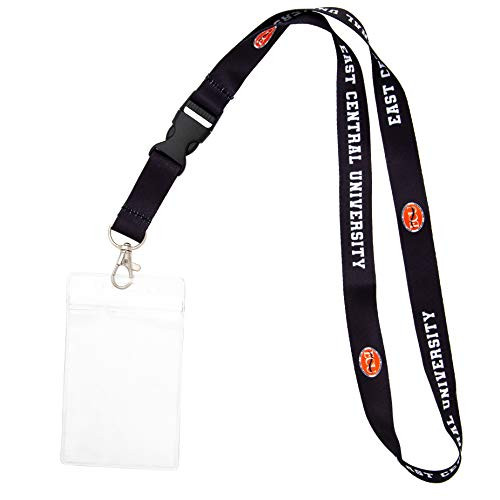 East Central University ECOK Tigers NCAA Car Keys College ID Badge Holder Lanyard Keychain Detachable Breakaway Snap Buckle w Pouch