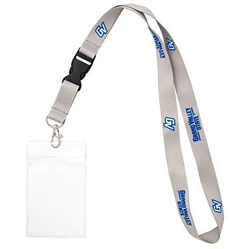 Grand Valley State University GVSU Lakers NCAA Car Keys College ID Badge Holder Lanyard Keychain Detachable Breakaway Snap Buckle w Pouch