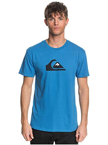 Quiksilver Mens COMP Logo TEE Vallarta Blue L