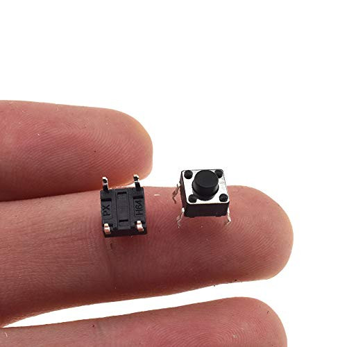 Auleswet 6x6x45mm Tactile Tact Push Button Switches Clicky 80 Pcs 4 Pin Dip Micro Panel Pcb Momentary For Testing Breadboards Prototyping Easy To Solder In Springy Legs