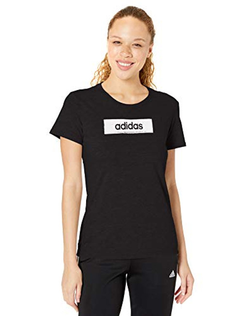 adidas Womens Boxed Graphic Tee BlackWhite Medium adidas Womens Boxed Graphic Tee BlackWhite Medium