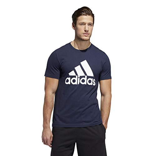 adidas mens Basic Badge of Sport Tee Black Small