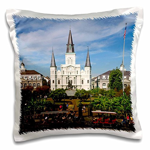 3dRose St. Louis Cathedral, New Orleans, Louisiana-Us19 Dfr0091-David R. Frazier-Pillow Case, 16 by 16" (pc_90466_1)
