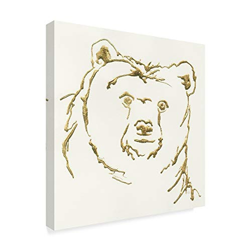 Trademark Fine Art WAP05865C1414GG Gilded Brown Bear by Chris Paschke Fine Art 14x14Inch Multicolor Trademark Fine Art WAP05865C1414GG Gilded Brown Bear by Chris Paschke Fine Art 14x14Inch Multicolor