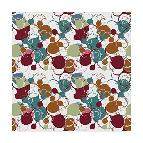 Trademark Fine Art Funky Circles I Pattern by Christine OBrien 18x18Inch Fine Art Multicolor Trademark Fine Art Funky Circles I Pattern by Christine OBrien 18x18Inch Fine Art Multicolor