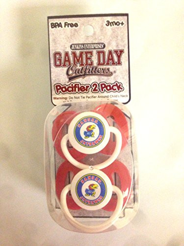 Kansas Jayhawks NCAA Baby Paciifers - 2 Pack
