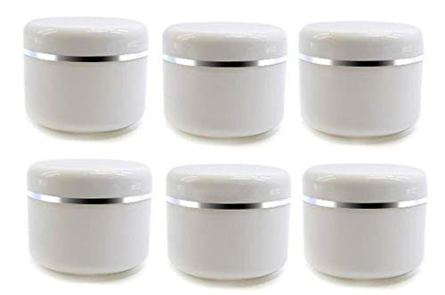 6Pcs Empty Refillable Travel Cosmetic Cream bottles PP Plastic White Sample Packing Makeup Face Cream Eye Cream Ointment Storage Container Vial Jar Pot20g067oz 6Pcs Empty Refillable Travel Cosmetic Cream bottles PP Plastic White Sample Packing Makeup Face Cream Eye Cream Ointment Storage Container Vial Jar Pot20g067oz