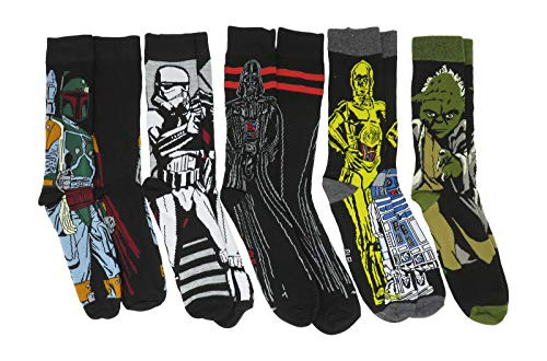 Hyp Star Wars Character Profiles Crew Socks 5 Pair Pack Hyp Star Wars Character Profiles Crew Socks 5 Pair Pack